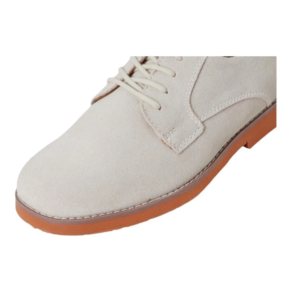 Florsheim‎ Kearney Jr. Boys White Suede Oxford Dress Shoes Size 10M Kids